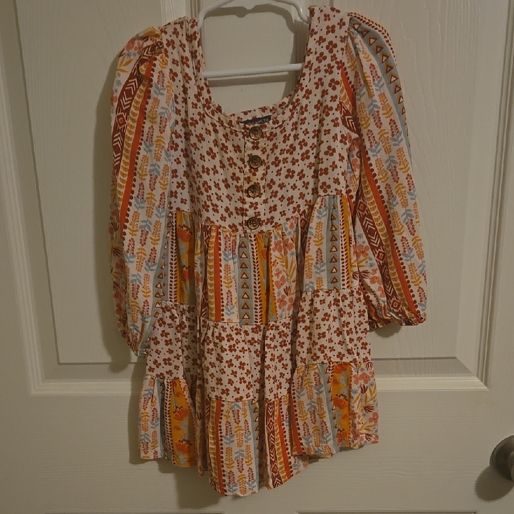Bohemian Floral Patchwork Dress